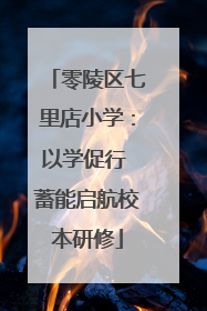 零陵区七里店小学：以学促行 蓄能启航校本研修