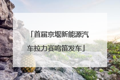 首届京堰新能源汽车拉力赛鸣笛发车
