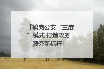 鹤岗公安“三度”模式 打造政务服务新标杆