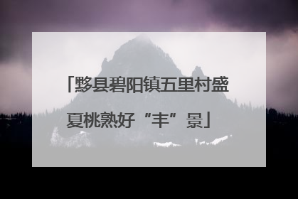 黟县碧阳镇五里村盛夏桃熟好“丰”景