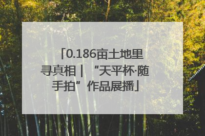 0.186亩土地里寻真相｜“天平杯·随手拍”作品展播