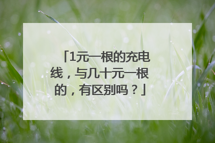 1元一根的充电线，与几十元一根的，有区别吗？