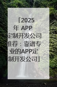 2025 年 APP 定制开发公司推荐：靠谱专业的APP定制开发公司