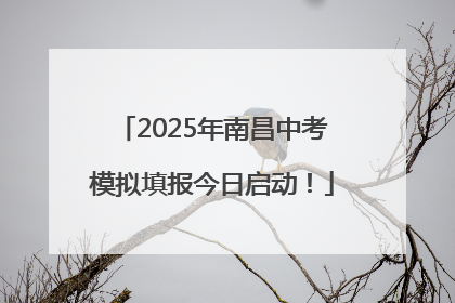 2025年南昌中考模拟填报今日启动！