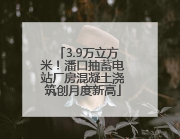 3.9万立方米！潘口抽蓄电站厂房混凝土浇筑创月度新高