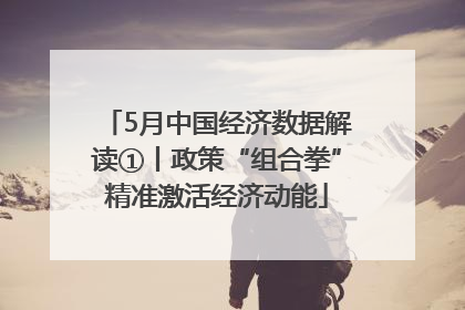 5月中国经济数据解读①丨政策“组合拳”精准激活经济动能